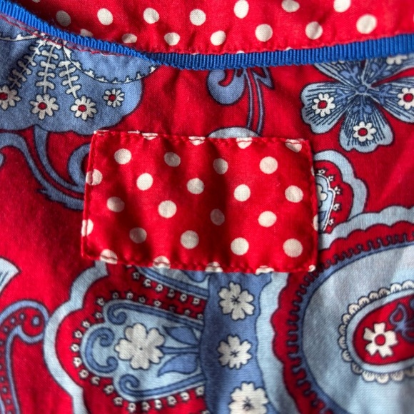 Floral Red and Blue Women's Top - Picture 4 of 6